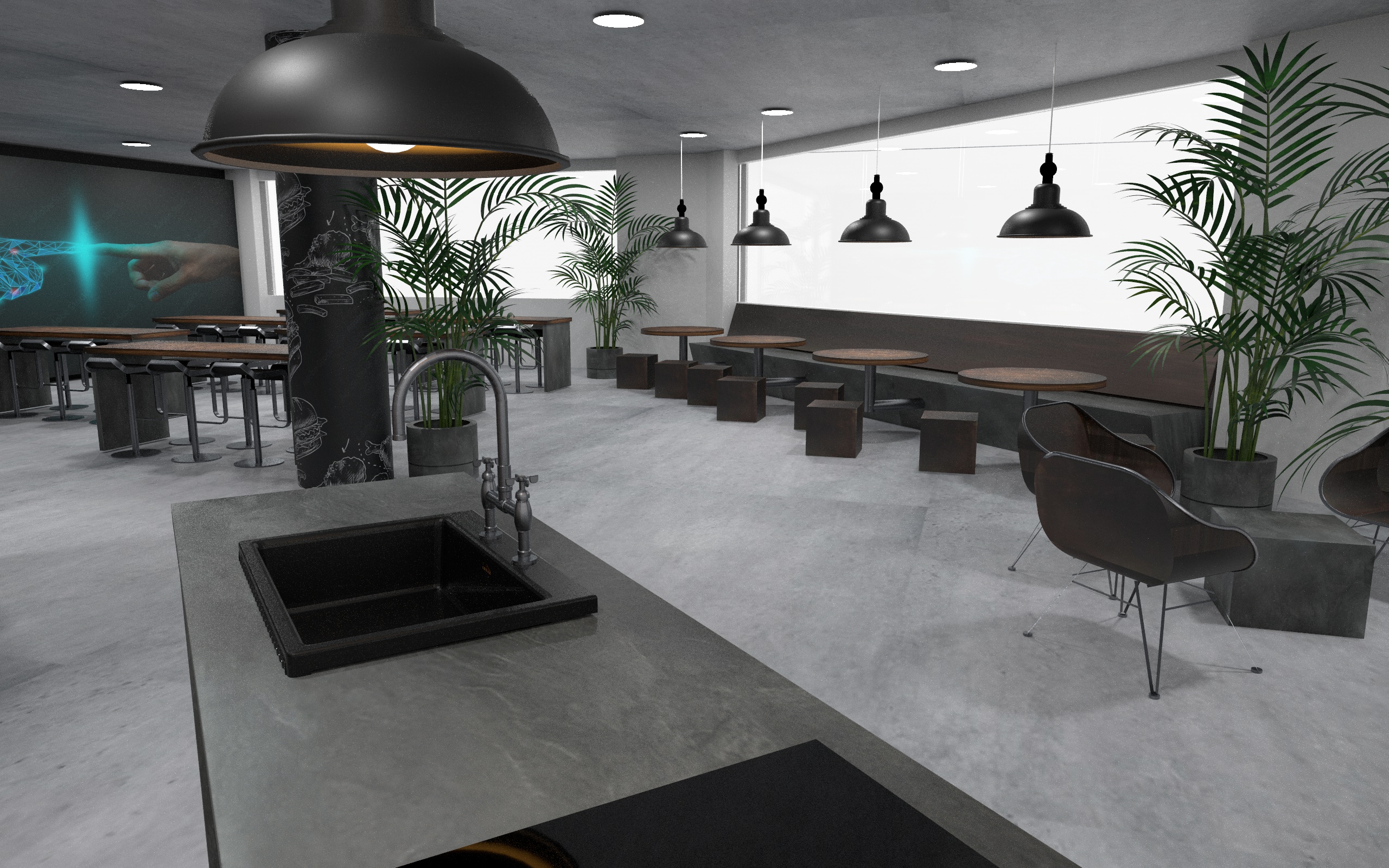 3d Cad Design Nexus Cafeteria Ast Messebau